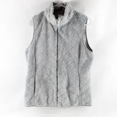 Time and Tru Women's Fuzzy Gray Zip-Up Vest Size M 8-10