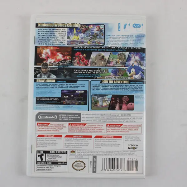 Nintendo Wii Super Smash Bros Brawl 2008 FLAWED UNTESTED