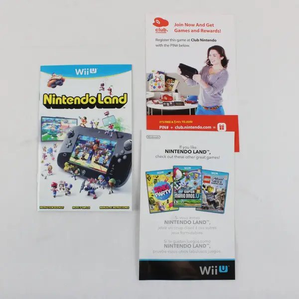 Nintendo Wii U Nintendo Land 2012 Manual and Case Only NO DISC