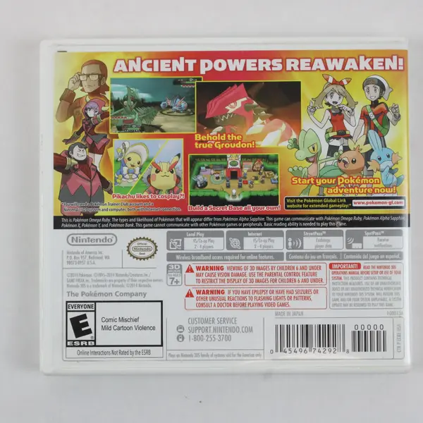 Nintendo 3DS Pokemon Omega Ruby 2014 CASE ONLY