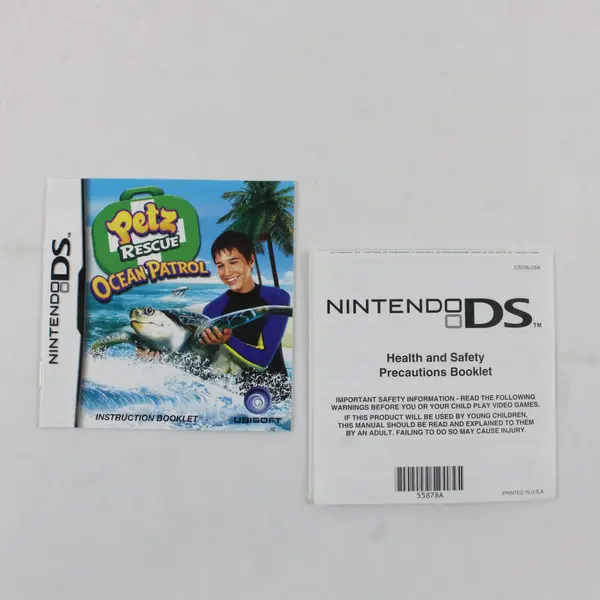 Nintendo DS Petz Rescue Ocean Patrol 2008 Ubisoft Manual and Case ONLY NO GAME