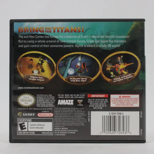Nintendo DS Crash Of The Titans Crash Bandicoot CASE ONLY