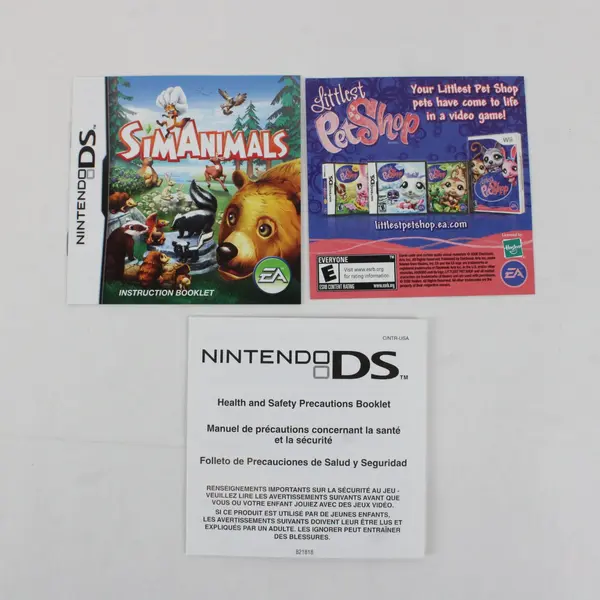 Nintendo DS SimAnimals Case and Inserts ONLY NO GAME