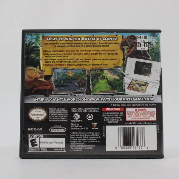 Nintendo DS Battle of Giants: Dinosaurs Case Manual Only No Game