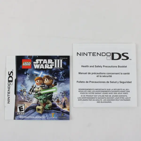 Nintendo DS Lego Star Wars III: The Clone Wars 2011 Manual and Case ONLY NO GAME