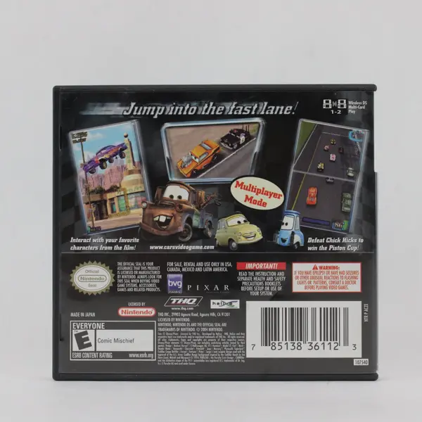 Nintendo DS Disney Pixar Cars 2004 Manual and Case ONLY NO GAME
