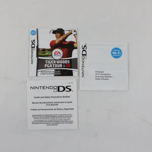 Nintendo DS Tiger Woods PGA Tour 08 Case Inserts Manual