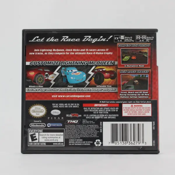 Nintendo DS Disney Pixar Cars RaceORama CASE ONLY