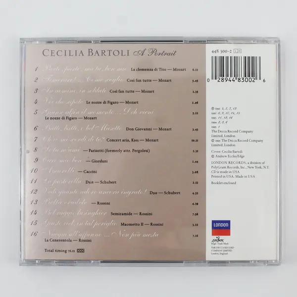 Cecilia Bartoli A Portrait CD Album London Digital
