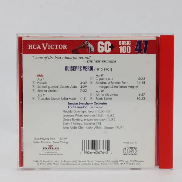 Verdi Aida Highlights Price-Domingo, Bumbry-Milnes, Leinsdorf London Symphony CD