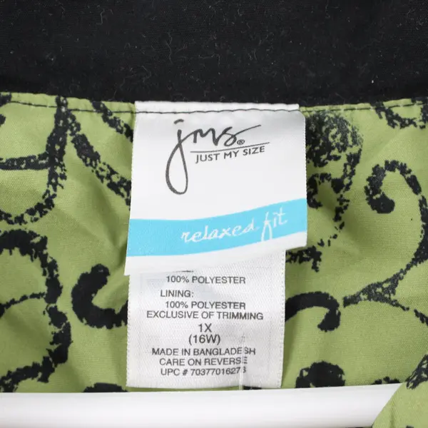 JMS Women's 1X Relaxed Fit Jacket Green Black