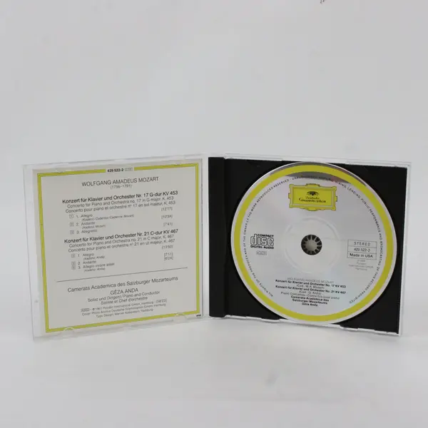 Wolfgang Amadeus Mozart Piano Concertos No. 17 K. 453/No. 21 K. 467 Geza Anda CD