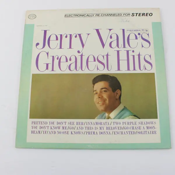 Jerry Vale's Greatest Hits 12" Vinyl Record