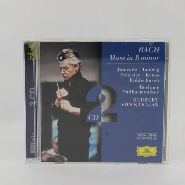 Bach Mass in B Minor 2-CD Set Karajan Berliner Phil Deutsche Grammophon