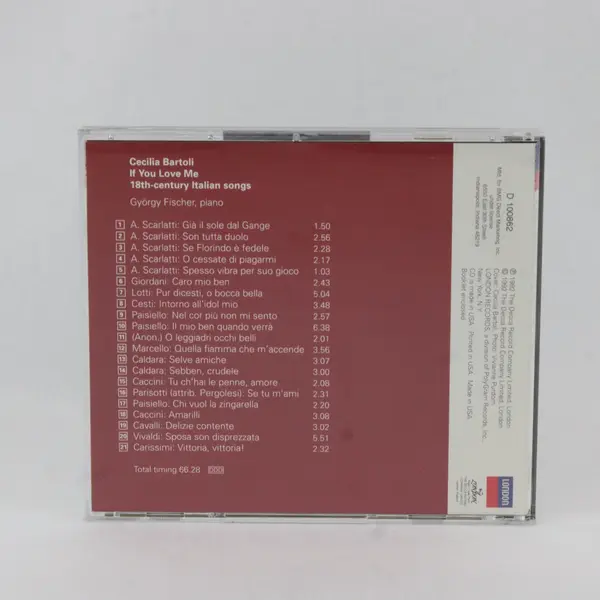 Cecilia Bartoli: If You Love Me / Se tu m'ami: 18th-century Italian songs (CD)