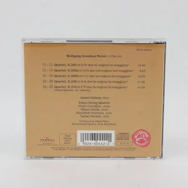 Mozart: Flute Quartets James Galway Tokyo String Quartet (CD, 1993)