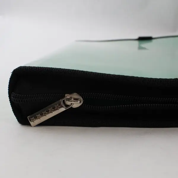 Lot of 2 Mead Five Star Zipper File Folders Green