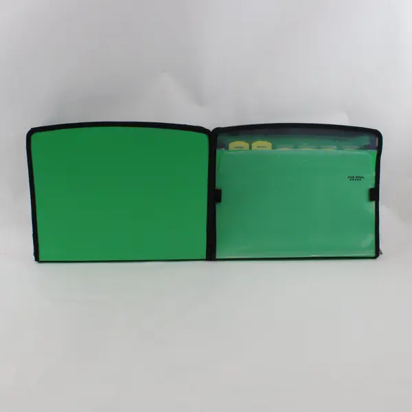 Lot of 2 Mead Five Star Zipper File Folders Green