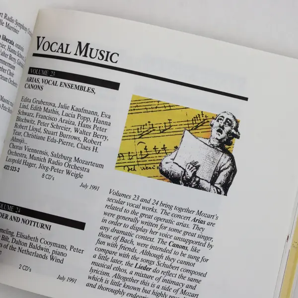 The Complete Mozart Philips Compactotheque Paperback Booklet