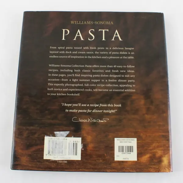 Vintage Williams-Sonoma Pasta Erica De Mane 1st Edition 2001 Hardcover DJ Good