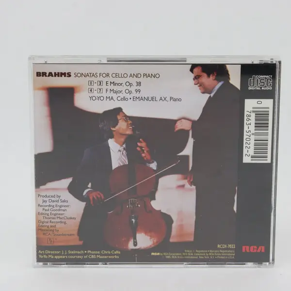 Brahms Yo-Yo Ma Emanuel Ax Sonatas for Cello & Piano Op.38 99 CD