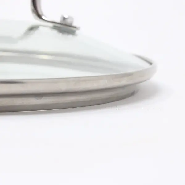 Cuisinart Replacement Clear Glass Lid Black Handle Silver Band