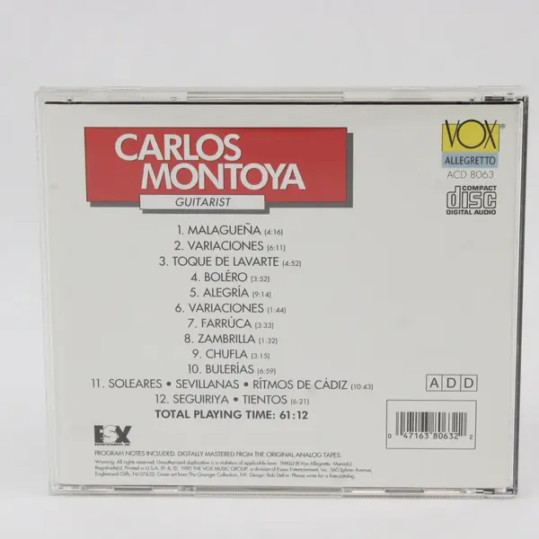 Carlos Montoya, Guitarist (CD, 1990)
