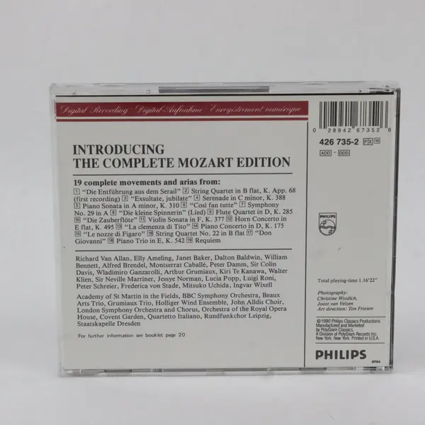 Introducing Mozart: The Complete Mozart Edition Highlights (CD, 1990, Philips)