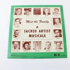 Sacred Records LP 9014 Meet the Family A Sacred Artist Musicale Vinyl