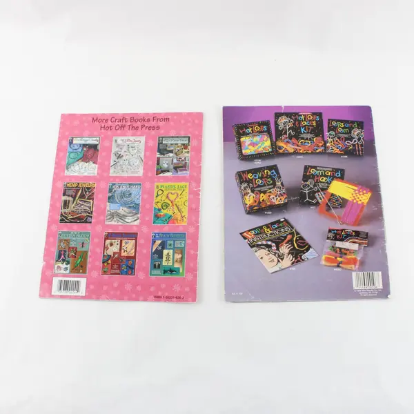 Lot of 2 VTG Jewelry Making Instructions Loops & Laces & Stretch Magic Jewelry 
