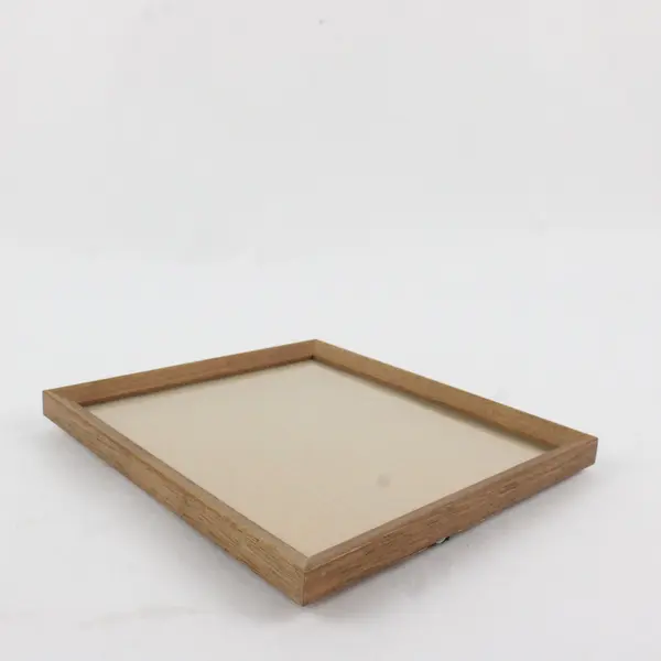 Lot of 2 Vintage Brown Wooden Wall-Hanging Picture Frames 5x7 and 6.5x7.5