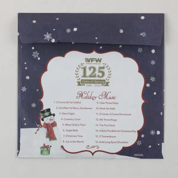 VFW Veterans of Foreign Wars 125 Years of Service Holiday Music CD