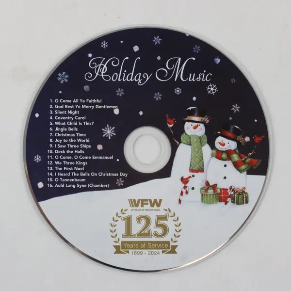 VFW Veterans of Foreign Wars 125 Years of Service Holiday Music CD