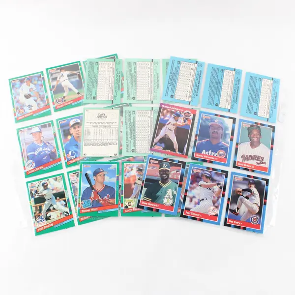 Lot of 45 Donruss Baseball Trading Cards in Sleeves 1988-91