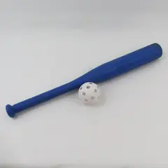 Vintage Child's Playskool Blue Plastic Bat with Wiffle Ball 