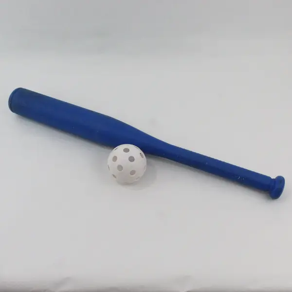 Vintage Child's Playskool Blue Plastic Bat with Wiffle Ball 