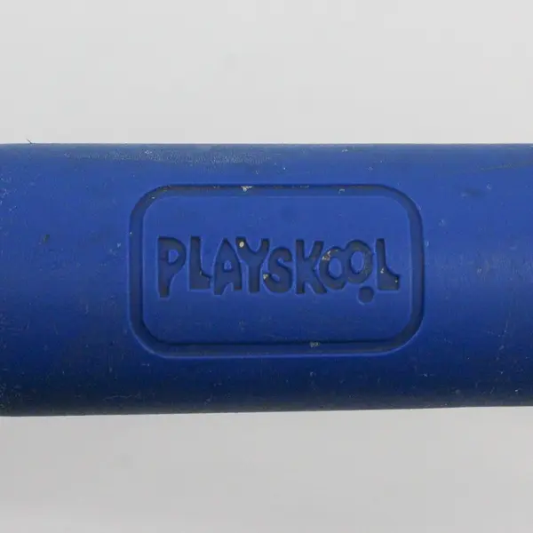 Vintage Child's Playskool Blue Plastic Bat with Wiffle Ball 