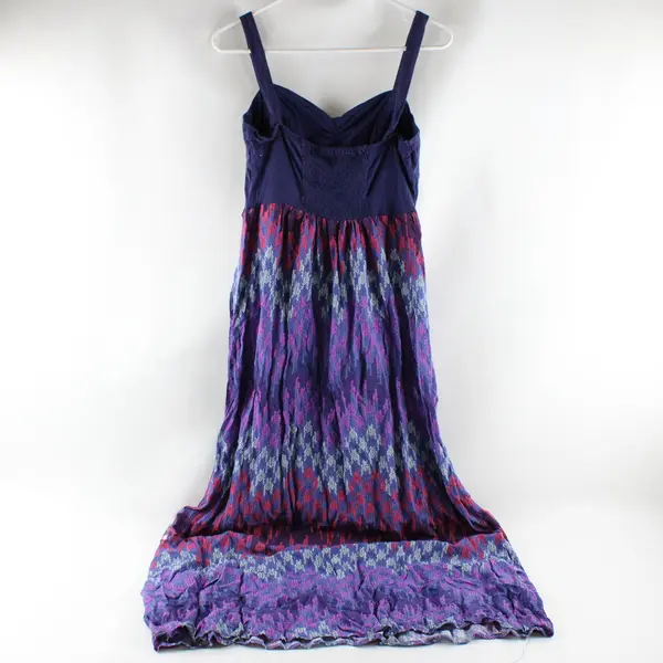 Mudd Womens Large Purple Pink Herringbone Sleeveless Maxi Sundress