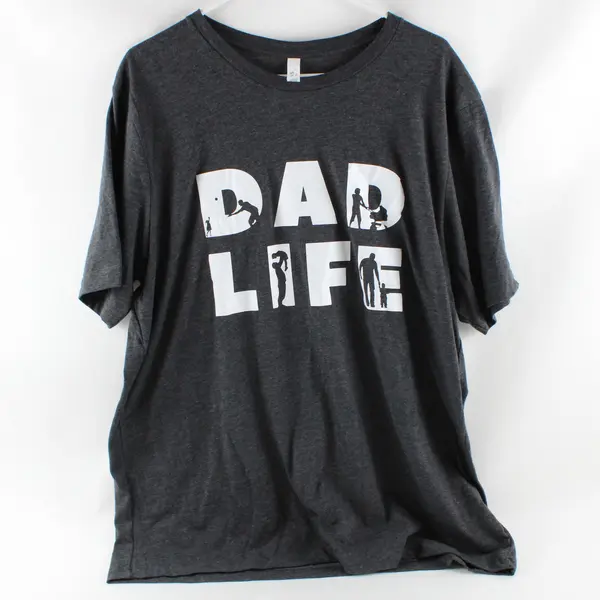 Bella Canvas Dad Life Men's Dark Gray T-Shirt XL