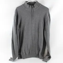 Calvin Klein Men's Gray 1/4 Zip Sweater Pullover Large