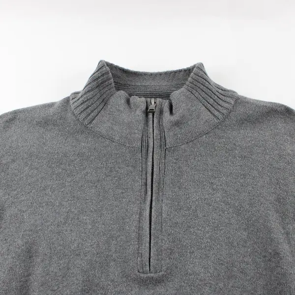 Calvin Klein Men's Gray 1/4 Zip Sweater Pullover Large