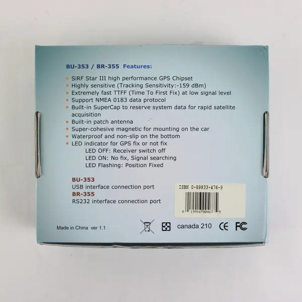 GlobalSat BU-353 USB Magnetic Waterproof Automotive GPS Receiver