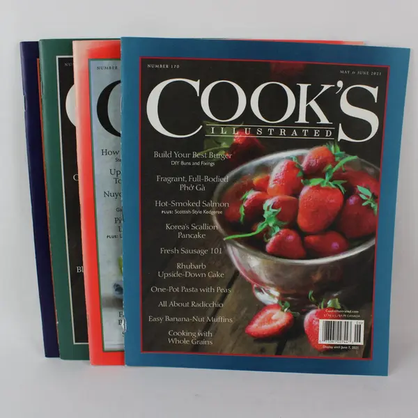 Lot of 4 Cook's Illustrated Magazines from 2021 