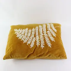 Bee & Willow Embroidered Goldenrod Yellow Rectangular Throw Pillow 14x21