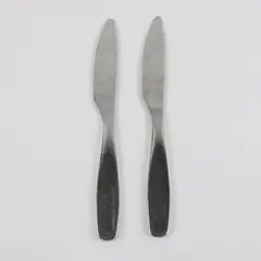 Lot of 2 Gourmet Settings Vault Stainless Steel Solid Handle Dinner Knives 9.25"