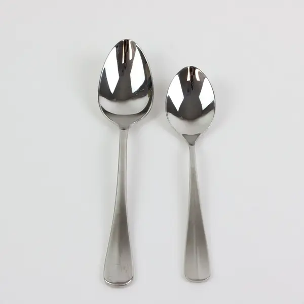 Lot of 2 Solex First Stainless Teaspoon & Soup Spoon 