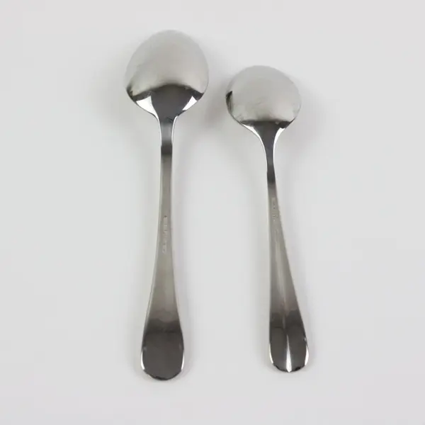 Lot of 2 Solex First Stainless Teaspoon & Soup Spoon 