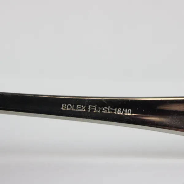 Lot of 2 Solex First Stainless Teaspoon & Soup Spoon 