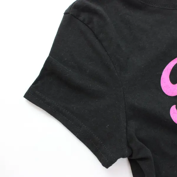 Wound Up Karma Made Me Do It Black Pink T-Shirt Juniors XS