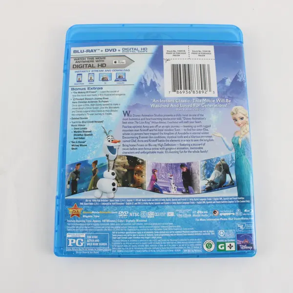 Disney Frozen Collector's Edition Blu-ray + DVD PG Elsa Olaf Anna 2013